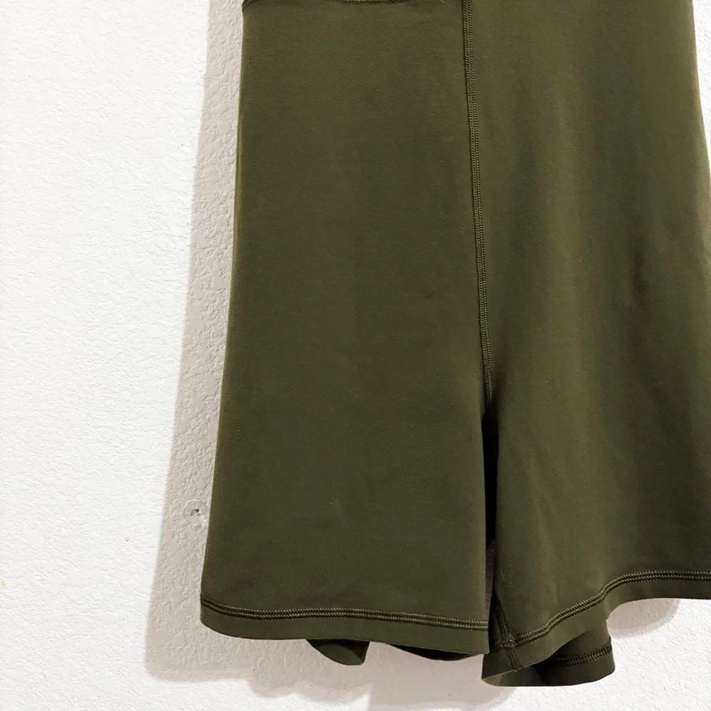 Aritzia Wilfred‎ Free Leila Halter Neck Open Back Romper in Fatigue Green